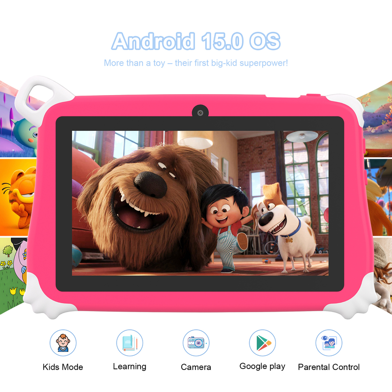 C Idea Android 15 Kids Tablet 8+256GB Educational Tablet Kidspad with Friendly APP CM86 pink