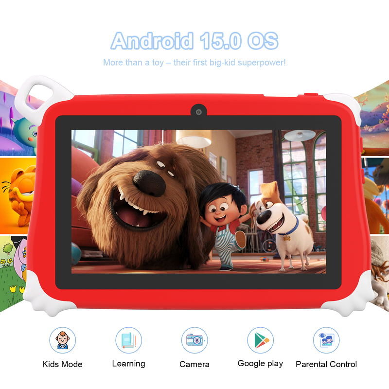 C Idea Android 15 Kids Tablet 8+256GB Educational Tablet Kidspad with Friendly APP CM86 red