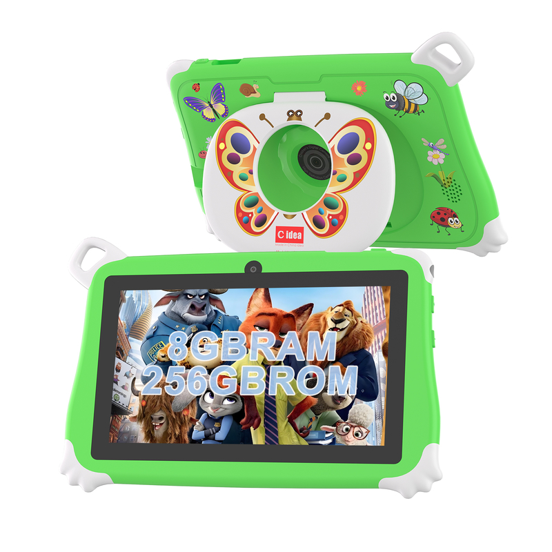 C Idea Android 15 Kids Tablet 8+256GB Educational Tablet Kidspad with Friendly APP CM86 green