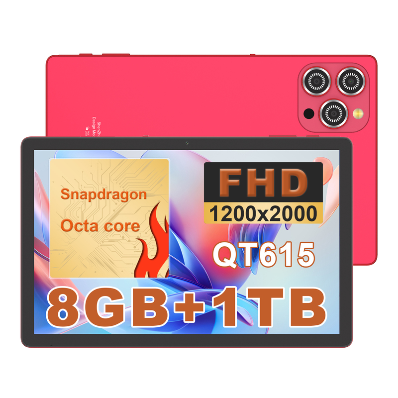 C idea 10.36 inch Android 15 Tablet 8GB RAM 1TB ROM Model CM10016 PLUS red