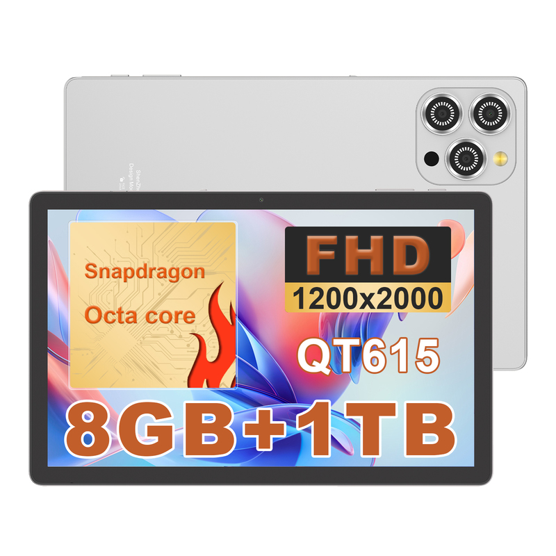 C idea 10.36 inch Android 15 Tablet 8GB RAM 1TB ROM Model CM10016 PLUS sliver