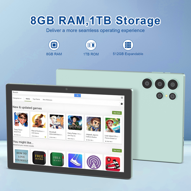 C idea 10.1 inch Android WiFi Touch Screen Tablet PC with 5G LET Keyboard CM8900plus