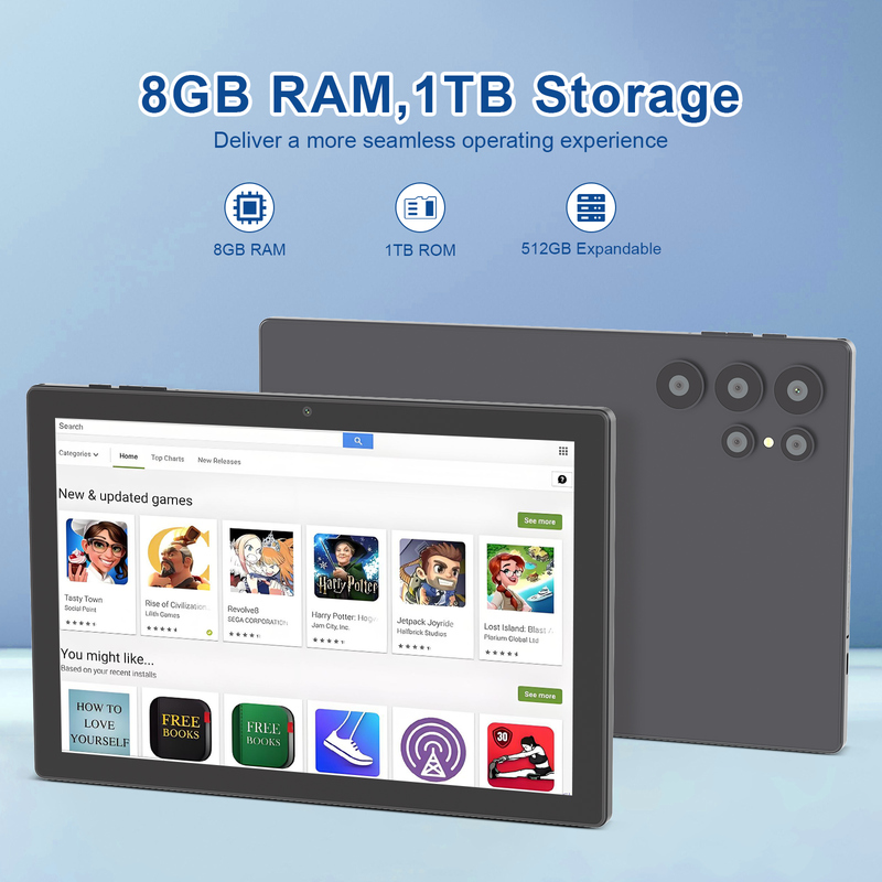 C idea 10.1 inch Android WiFi Touch Screen Tablet PC with 5G LET Keyboard CM8900plus