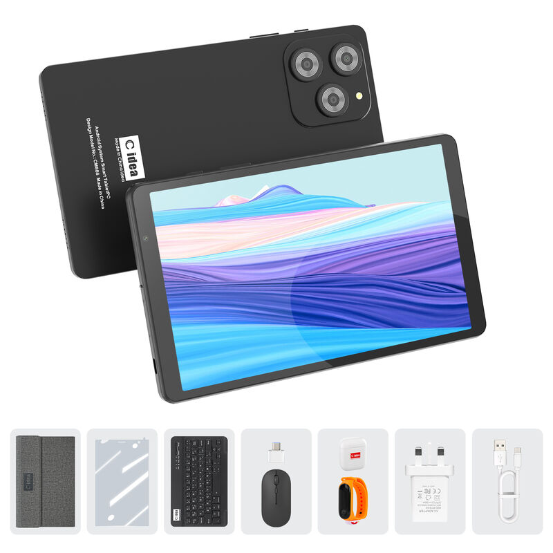 C idea 8 Inch Smart Tablet PC With Keyboard 8GB RAM+512 ROM 800*1340 IPS  incell Touchscreen Display black CM866