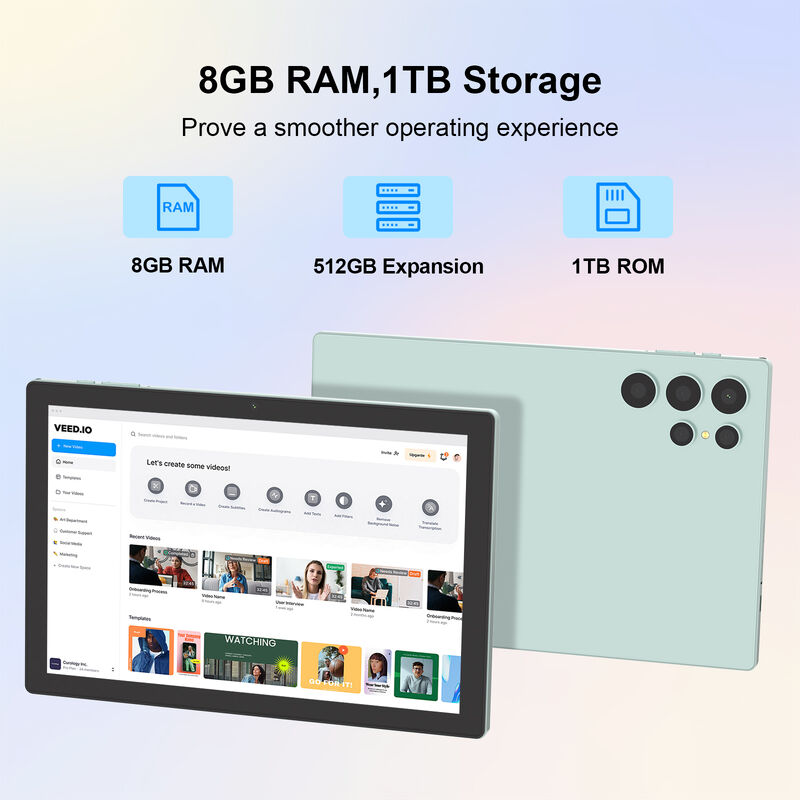 C Idea 10 inch Android Tablet Snapdragon CPU with Keyboard for Student CM9000ultra Green