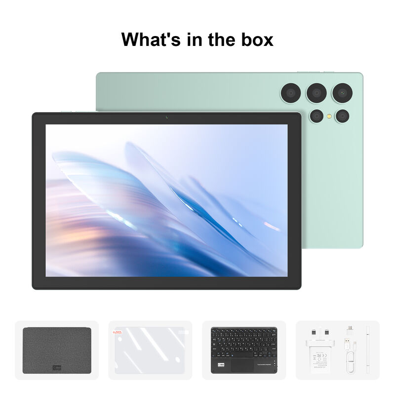 C Idea 10 inch Android Tablet Snapdragon CPU with Keyboard for Student CM9000ultra Green