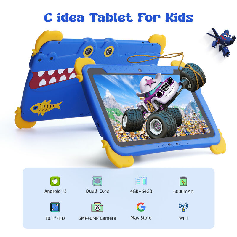C Idea 10.1-Inch Android Tablet 4GB RAM 64GB ROM Tablet Kidspad P1100