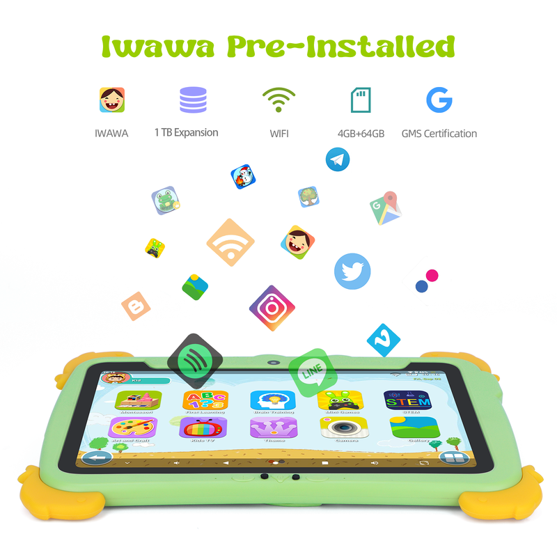 C Idea 10.1-Inch Android Tablet 4GB RAM 64GB ROM Tablet Kidspad P1100
