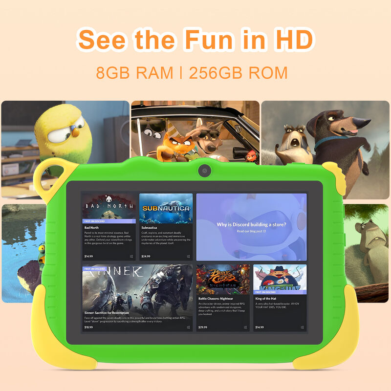 C idea Portable Educational Tablet For Students 8GB RAM 256GB ROM Long Battery Life CM78-Green