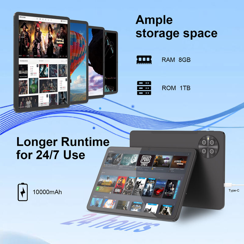 C idea Factor CM8800 Plus 10.1 Inches HD Screen Android System 8GB+1TB Large Storage Adults Tablet PC With Mouse Keyboard