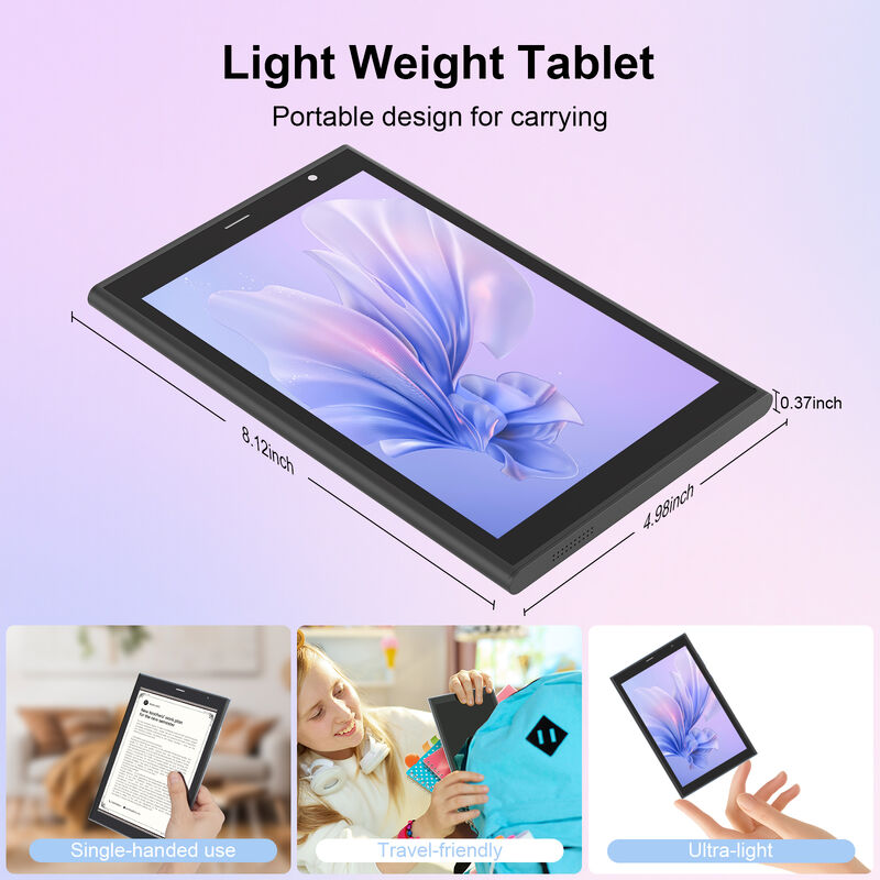 C Idea CM824 Ultra 8-Inch Android 16 Business Tablet Quad-Core 8GB 512GB Storage FHD Touch Screen Dual Camera Tablet (Black)