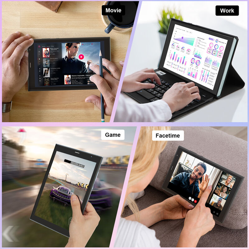 C Idea CM824 Ultra 8-Inch Android 16 Business Tablet Quad-Core 8GB 512GB Storage FHD Touch Screen Dual Camera Tablet (Black)