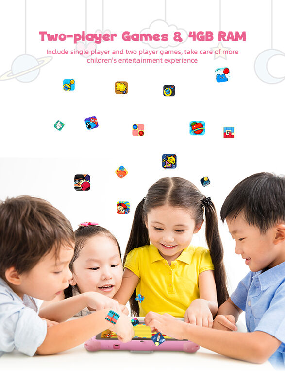 C Idea 7-Inch Kids Tablet, Exquisite Appearance And Built-In Protective Case Resistance And Durability For Kid's Education CM88