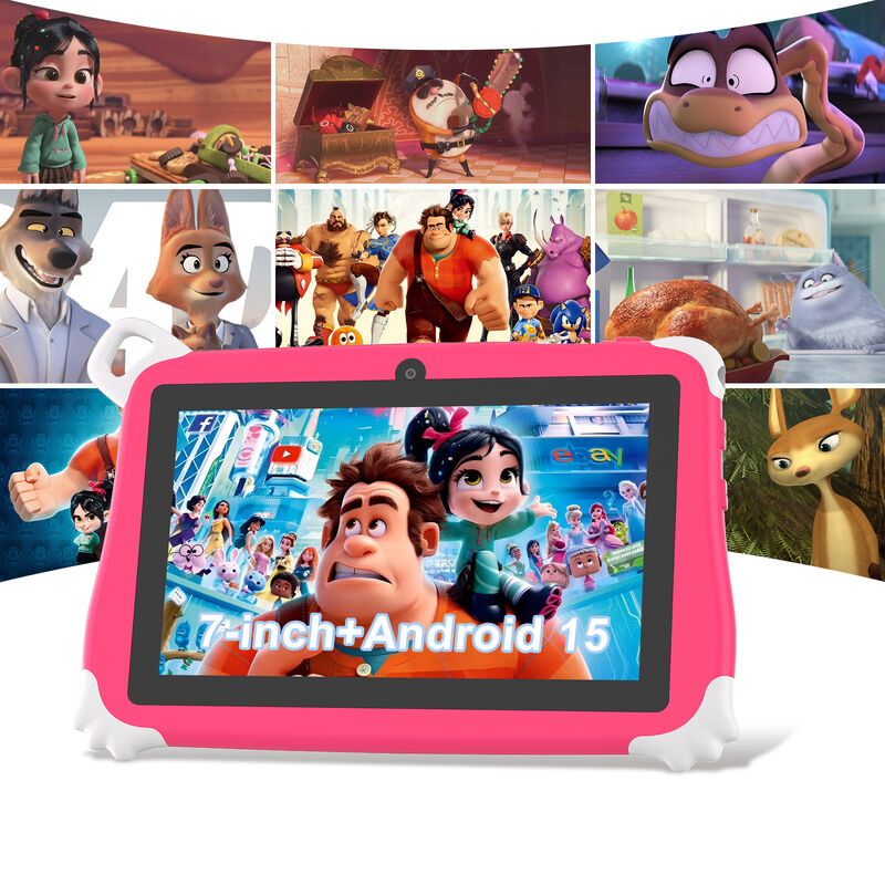 C Idea New Kids Tablet PC 7 Inch 8GB RAM 256GB ROM Android 16 Wi-Fi Drop Resistant Educational Use (CM86-Pink)