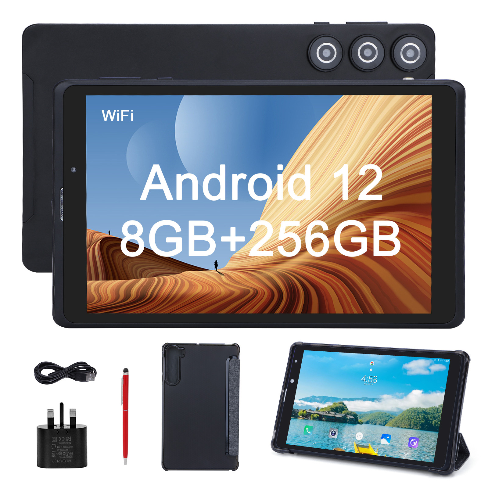 C idea Adults Black Android 8 Inch Tablet PC CM835 MTK Chip 256GB Large ...