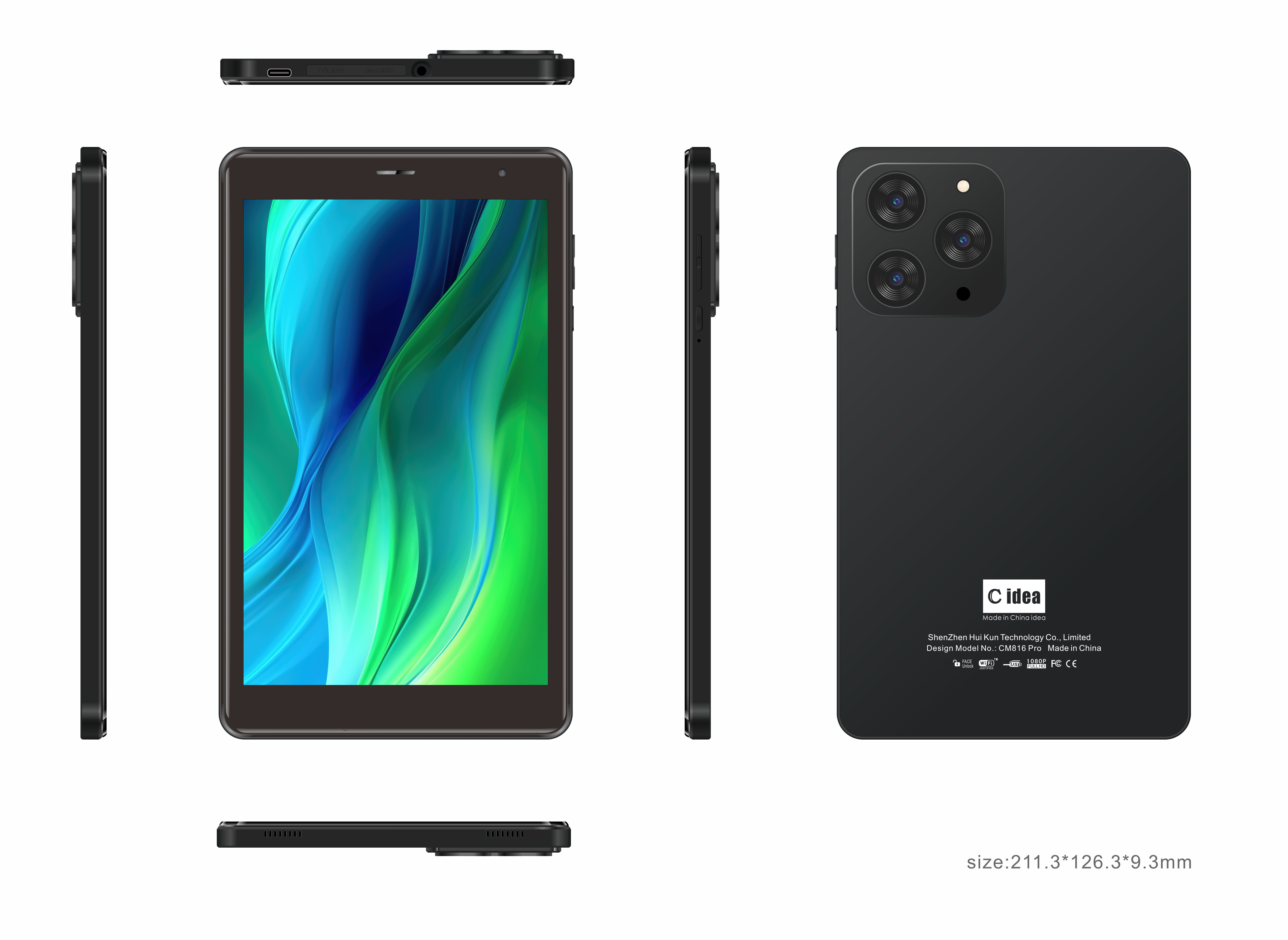 C idea 8 inch Wifi Tablet with 8+512GB Storage Quad Core Processor ...
