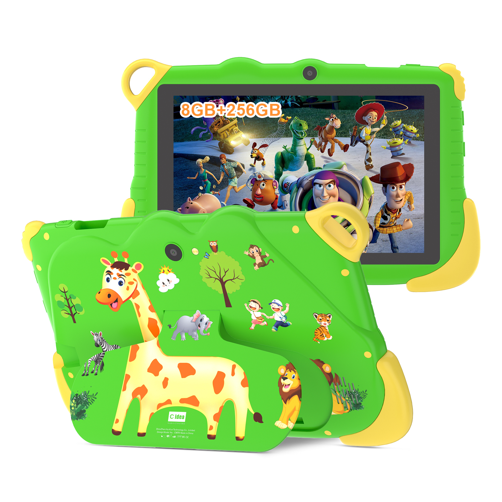 C idea Portable Educational Tablet For Students 8GB RAM 256GB ROM Long Battery Life CM78-Green